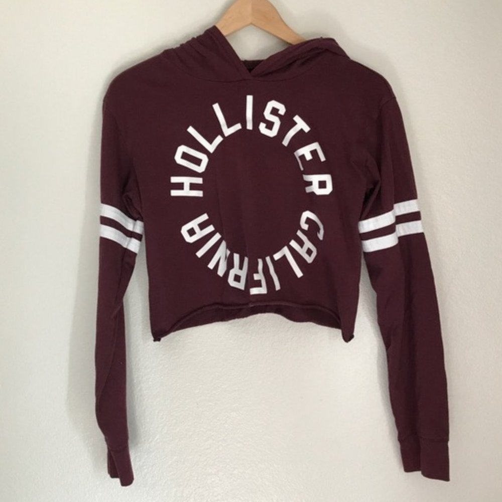 Hollister Cropped Hooded Graphic Tee